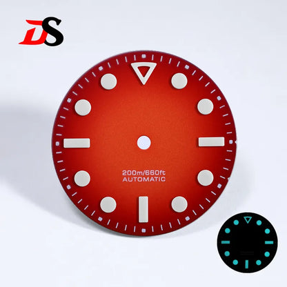 Matte Dial Hollow Index 28.5mm Dial blue Lume for NH35 ETA2824/MIYOTA 9015 Movement No Date