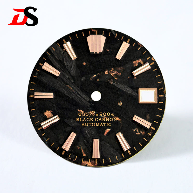 Carbon Fiber Dial GS Index Blue Support Custom Logo NH34 NH35 28.5mm