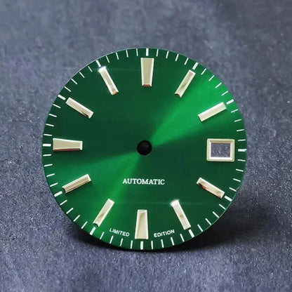 No Lume 28.5mm Dial Sunburst Modified Watch NH35 Movement