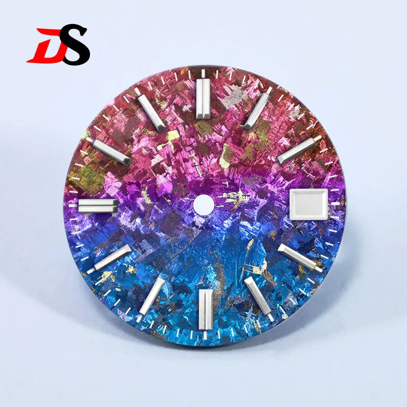 Gradient Blue Purple Dial Crystal Titanium Texture 28.5mm NO Lume NH35 Movement