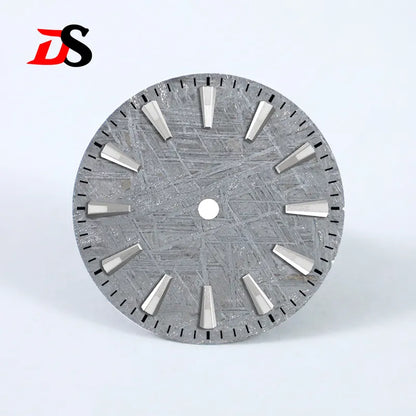 Natural 28.5mm Grey Meteorite Dial No Lume NH35 NH38 Movement No Date Dial