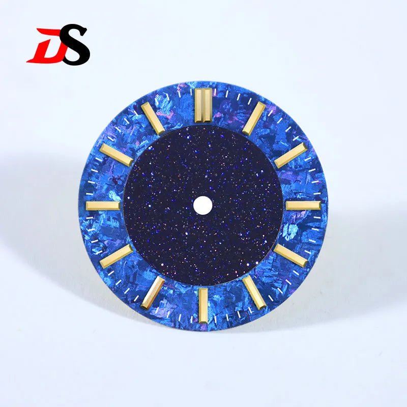 Natural 28.5mm Dial Tiger's Eye Stone Ice Crystal Stone Dial Creative Stitching High-quality NH38 Movement No Date