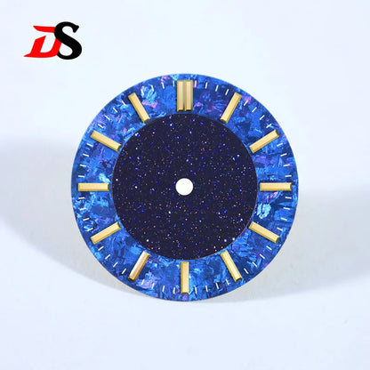 Natural 28.5mm Dial Tiger's Eye Stone Ice Crystal Stone Dial Creative Stitching High-quality NH38 Movement No Date
