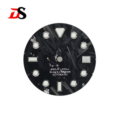 Black Blue Carbon Fiber Dial 28.5mm NH35 Movement Blue Lume