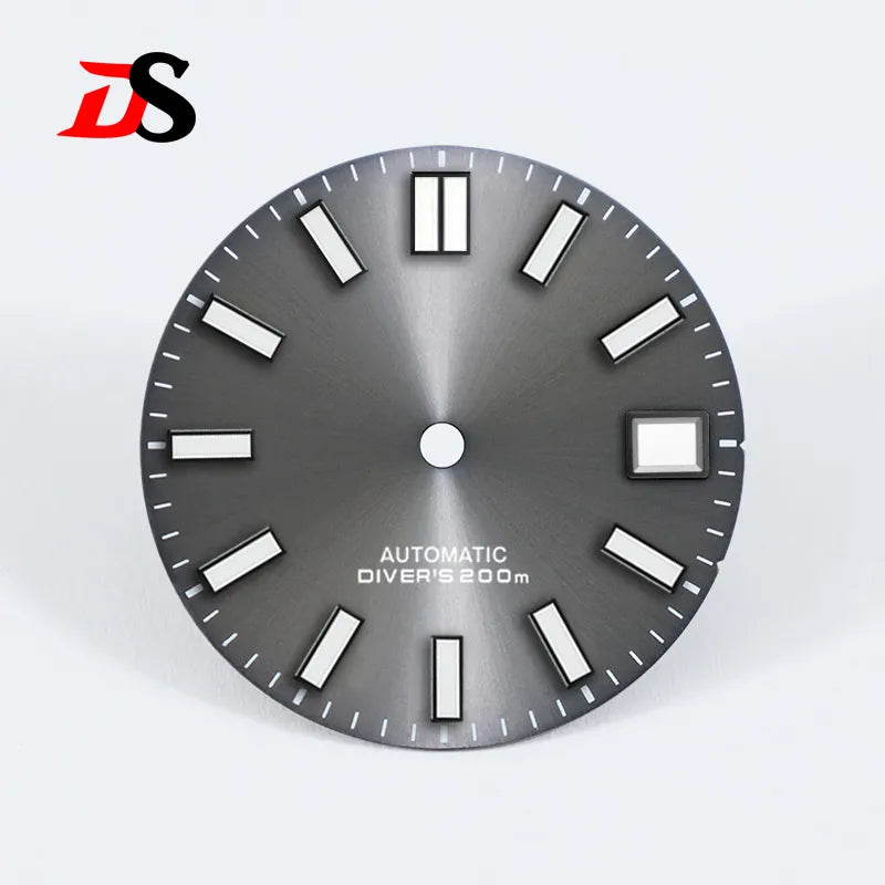 28.5mm Sunburst Dial Matte Blue Lume DIVERS 200m for NH35/NH36 Movement