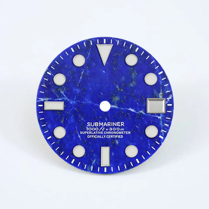 28.5mm Dial  Lapis Lazuli Dial Stone Dial BGW9 C3 Lume for NH38 Movement