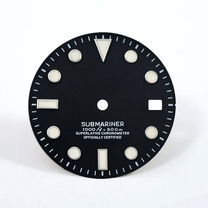 ETA2824 SUB Matte Black Dial Mod for 2824 Movement 28.5mm