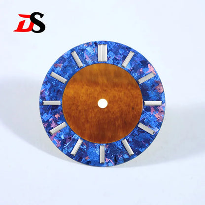No tick mark 28.5mm Dial Tiger's Eye Stone Ice Crystal Stone Dial Creative Stitching High-quality NH38 Movement No Date