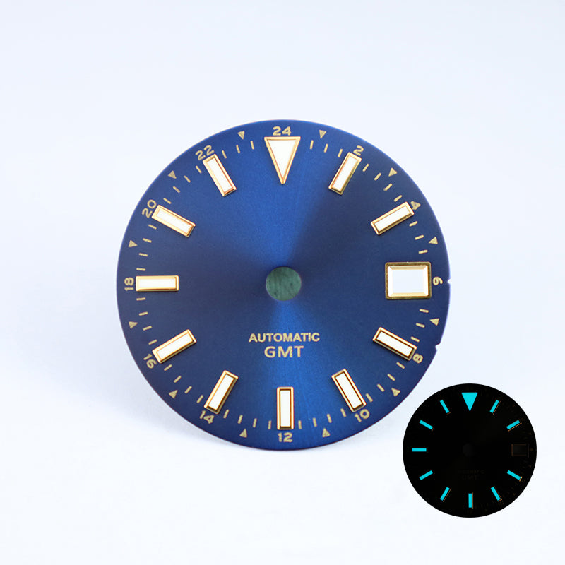 Sunburst Date Dial NH34 GMT Blue Lume