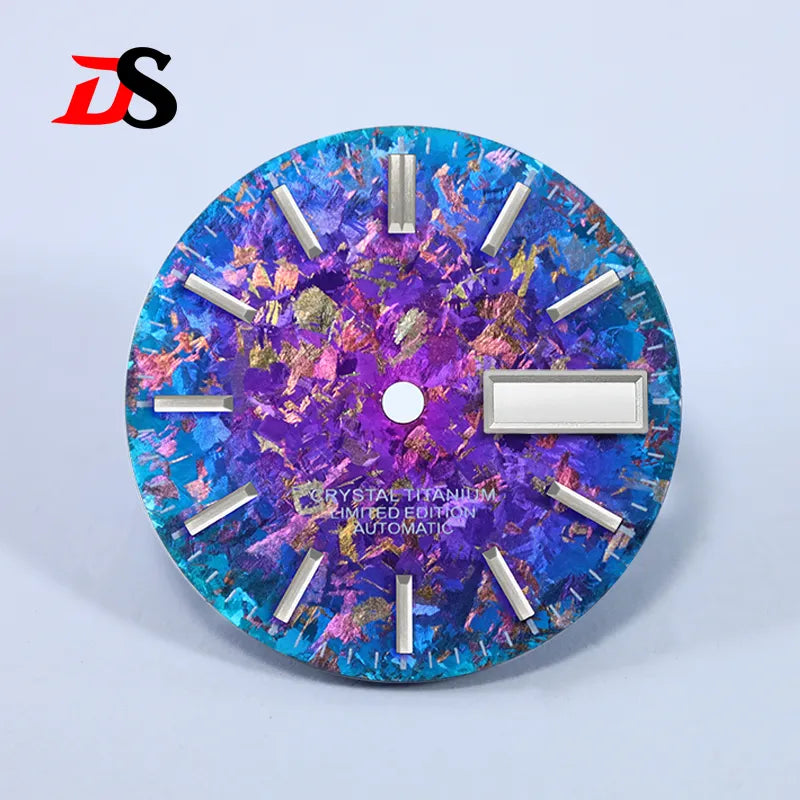 Ice Crystal Titanium Dial 28.5mm DAY DATE No Lume NH35 NH36 Movement