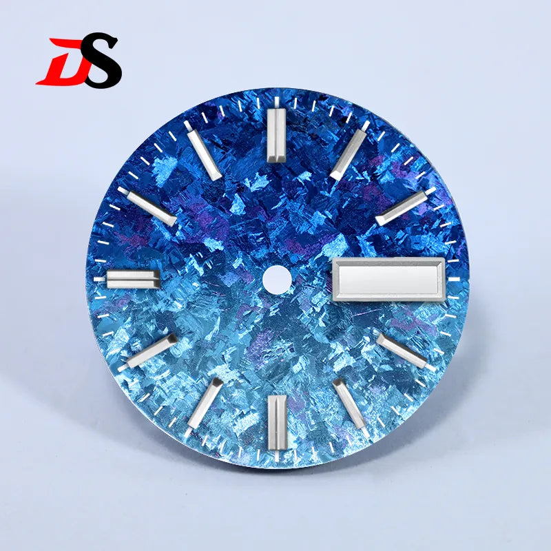 Ice Crystal Titanium Dial 28.5mm DAY DATE No Lume NH35 NH36 Movement