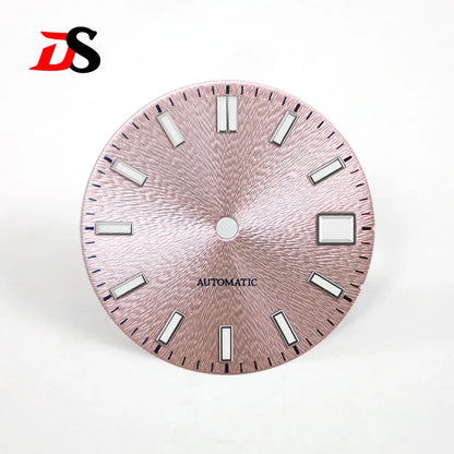 28.5mm Invisible Texture Blue Lume NH35 Movement Multiple Colors Sunburst