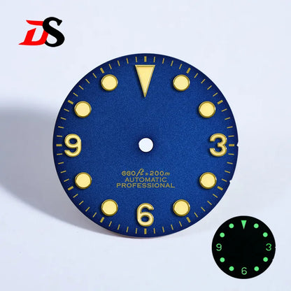 369 Matte Dial Black Tudor-style NH38 Movement Green Lume