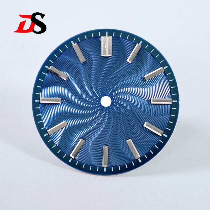 Guilloche Watch Dial 28.5mm No Lume NH35 Sterile Ice Blue Smoky Purple NH34 NH38 No Date