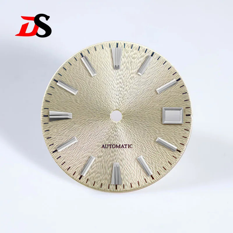 28.5mm Red Sunburst GS No Lume Invisible Textured Dial NH35 Movement