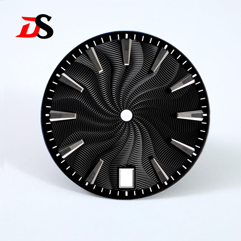 Black Guilloche Dial 28.5mm Black Lume NH35 Sterile NH34 NH38 No Date