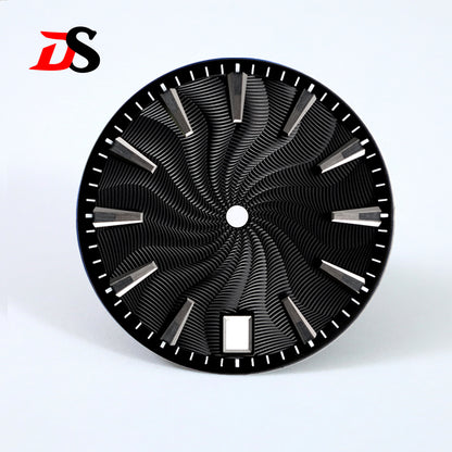 Black Guilloche Dial 28.5mm Black Lume NH35 Sterile NH34 NH38 No Date