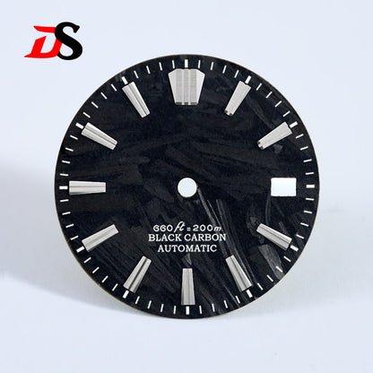 GS Carbon Fiber Dial No Lume High Quality for MIYOTA 9015 /ETA2824 Movement 28.5MM