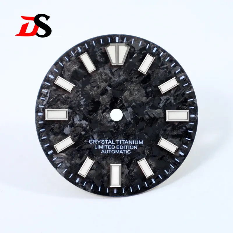 28.5mm Ice Crystal Titanium Dial Blue Lume NH35 Movement
