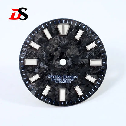 28.5mm Ice Crystal Titanium Dial Blue Lume NH35 Movement