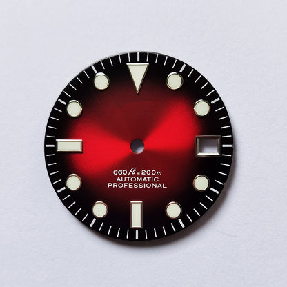 Sunburst Dial Matte Silver YM Index BGW9 C3 Lume for NH35NH36 Movement 28.5mm