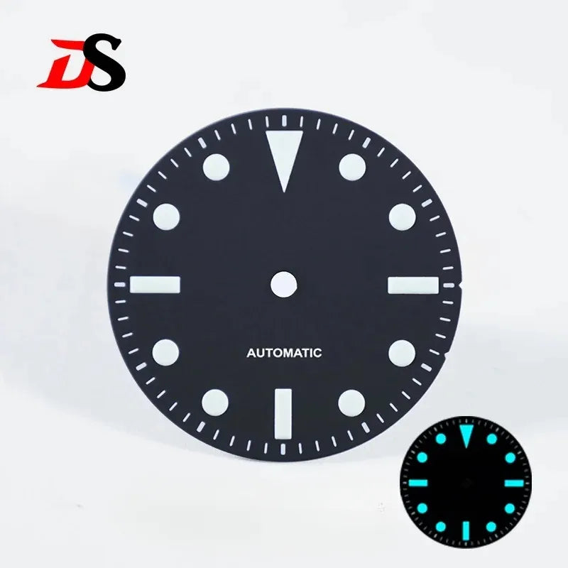 Matte Dial Black Blue No Date Blue Lume NH34GMT Movement 28.5mm