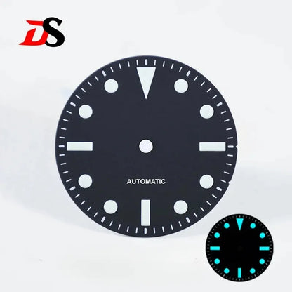 Matte Dial Black Blue No Date Blue Lume NH34GMT Movement 28.5mm