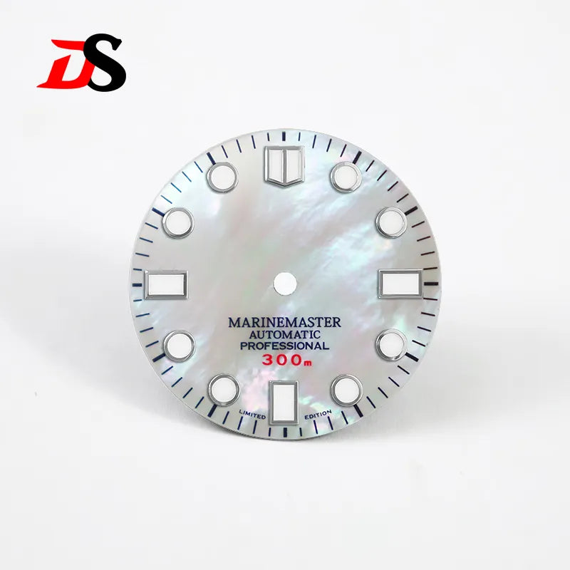 Mother shellfish Marinemaster Dial 28.5mm MOD BGW9 C3 Lume NH35NH36 Movement No Tick Mark