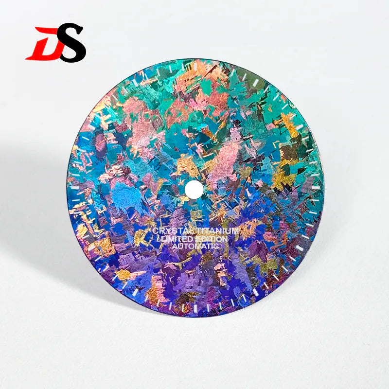 Blank 28.5mm Ice Crystal Titanium Dial Blue Lume NH35 Movement