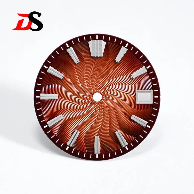 Guilloche 28.5mm Dial GS MOD No Lume Sterile NH35NH34NH38 Movement 3 O'clock /6O'clock /no Date