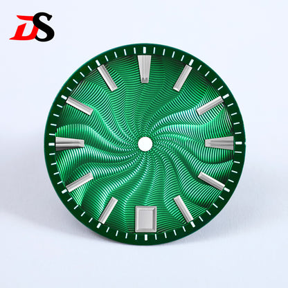 Guilloche Dial 28.5mm No Lume Sterile NH35NH34NH38 Movement 3 O'clock/6 O'clock/no Date
