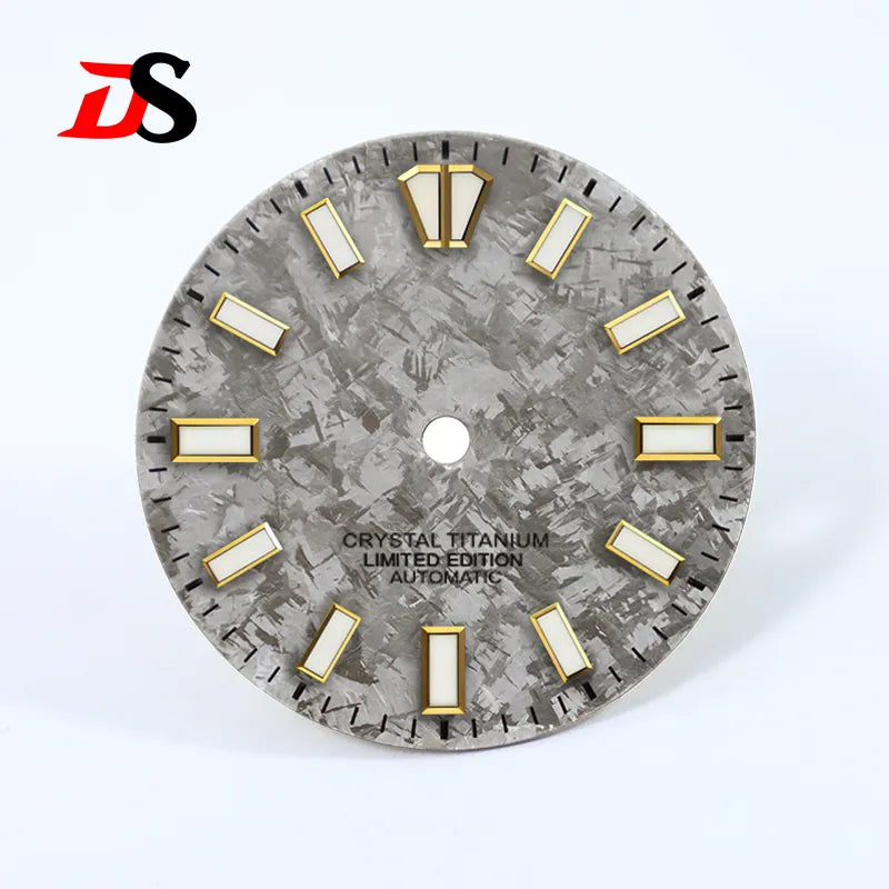 28.5mm Ice Crystal Titanium Dial Blue Lume NH35 Movement