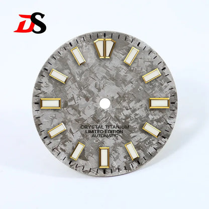 28.5mm Ice Crystal Titanium Dial Blue Lume NH35 Movement