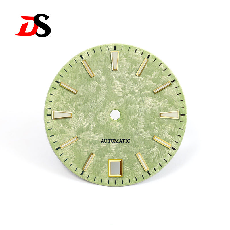 62GS 6 O'clock Date Dial Cherry Minute Mark NH35 Blue Lume Sakura Spring Light-green 28.5mm for SKX007 GS