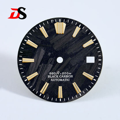 GS Carbon Fiber Dial No Lume High Quality for MIYOTA 9015 /ETA2824 Movement 28.5MM