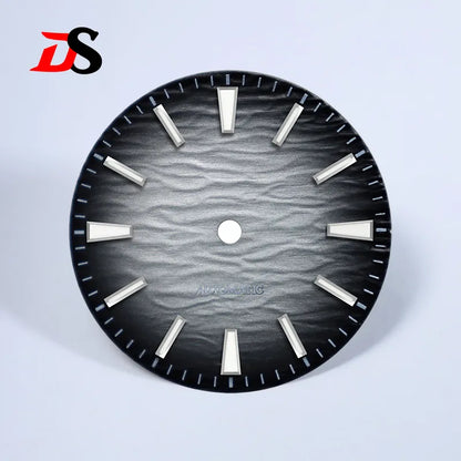 Gradient NH35 Dial 28.5mm Wave Pattern Dial Blue Lume for NH35/NH38 Movement
