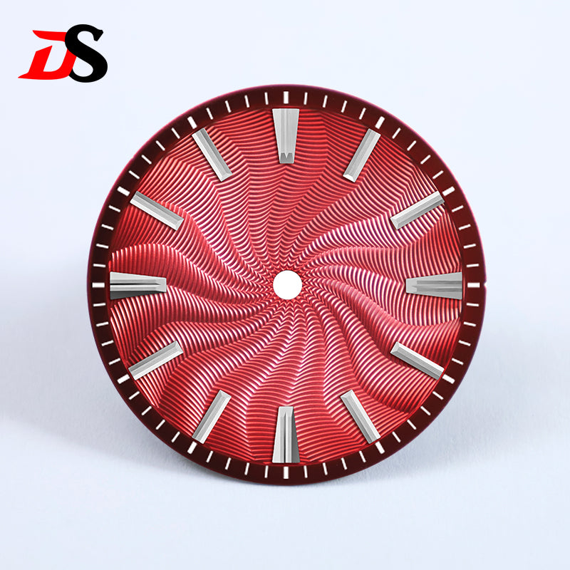 Guilloche Dial 28.5mm No Lume Sterile NH35NH34NH38 Movement 3 O'clock/6 O'clock/no Date