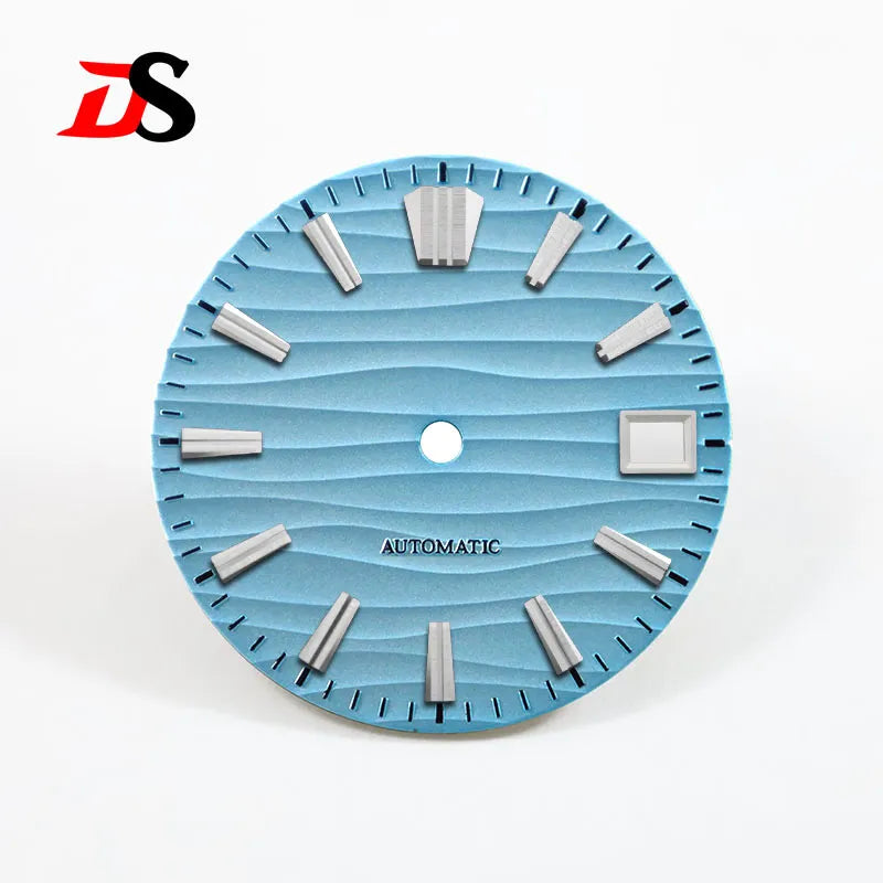 GS 28.5mm Sea Wave Dial No Lume Date NH35 NH34 Movement
