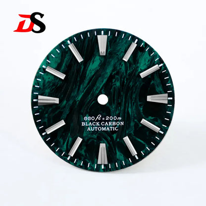 28.5mm Dial Lava Carbon Fiber No Lume for NH35 NH38 Movement