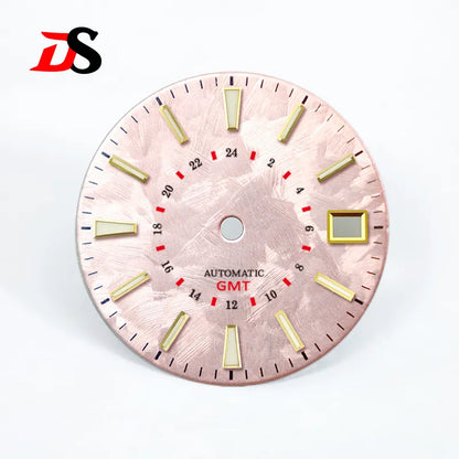 DS Sakura Red GMT Dial Blue Lume NH34GMT 28.5mm
