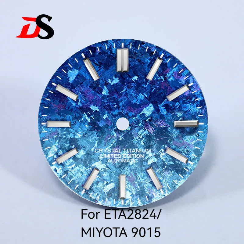 Ice Crystal Titanium 28.5mm Dial No Lume NH35 NH38 ETA2824/MIYOTA 9015 Movement No Date Dial