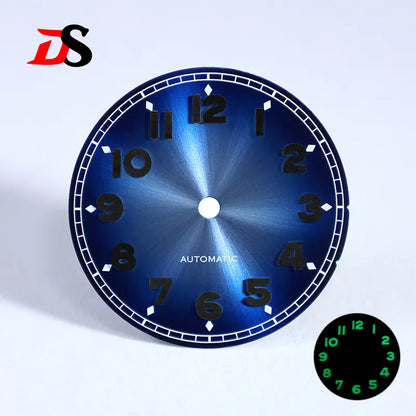 28.5mm Forerunner Dial Black Lume for NH35 NH38 ETA2824 Miyota9015