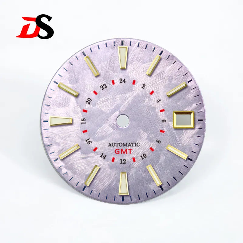 DS Sakura Red GMT Dial Blue Lume NH34GMT 28.5mm