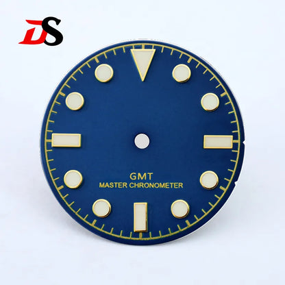 28.5mm Matte Dial Blue Lume NH35NH34GMT Movement No Date Window