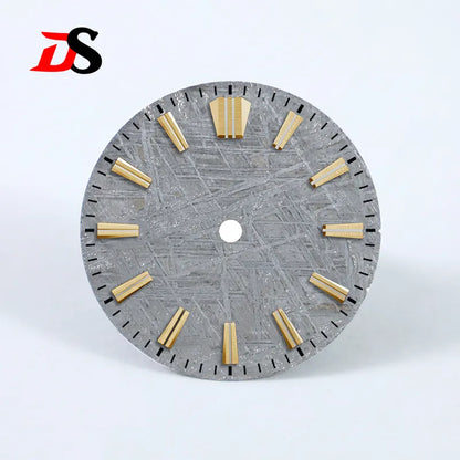 Natural 28.5mm Grey Meteorite Dial No Lume NH35 NH38 Movement No Date Dial