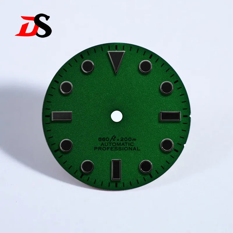 28.5mm Dial YM Matte SUB Black Lume for NH35 Movement Skx007 Custom Logo No Date