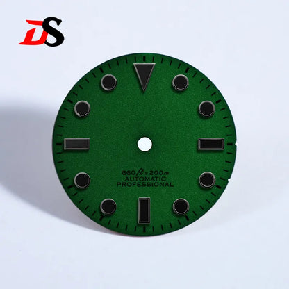28.5mm Dial YM Matte SUB Black Lume for NH35 Movement Skx007 Custom Logo No Date