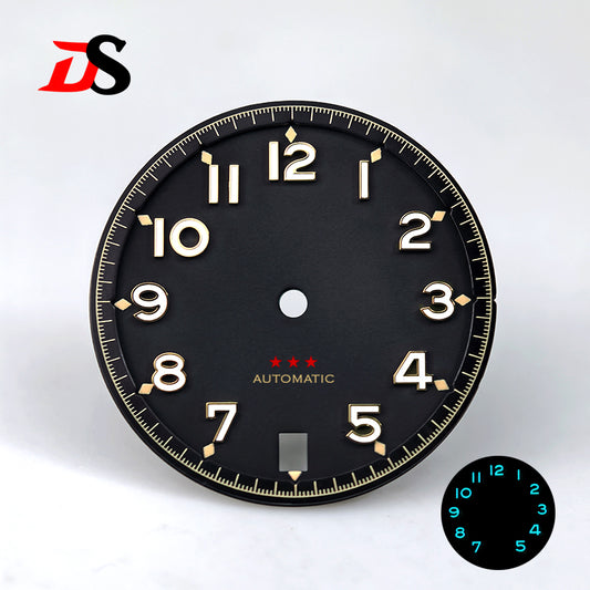 Forerunner Dial Blue Lume 28.5mm Number NH35 Dial Red Five-pointed Star