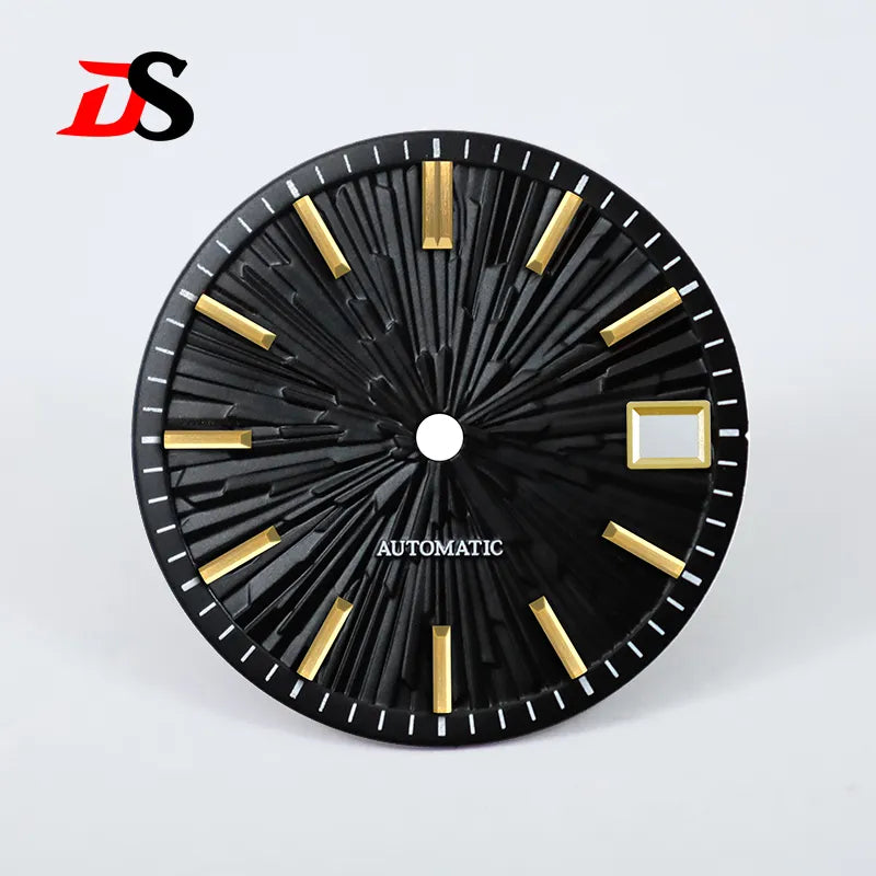28.5mm Gradient Wood Grain Dial No Lume for NH35/NH38 Movement 3 O'clock Date/no Date