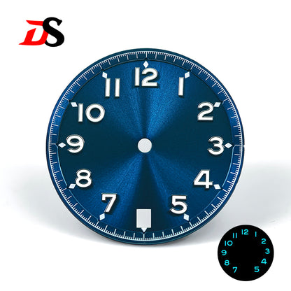 In Stock-No Text Foregoer Dial Blue Lume 28.5mm Number NH35 Dial